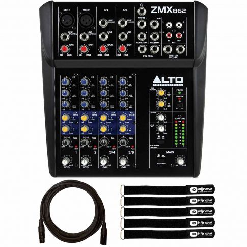 Alto Professional Zephyr ZMX862 6-Channel Compact Mixer Package