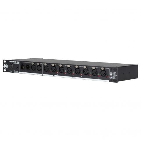 American DJ D4 BRANCH RM Single Rack Space 4-way Distributor Booster