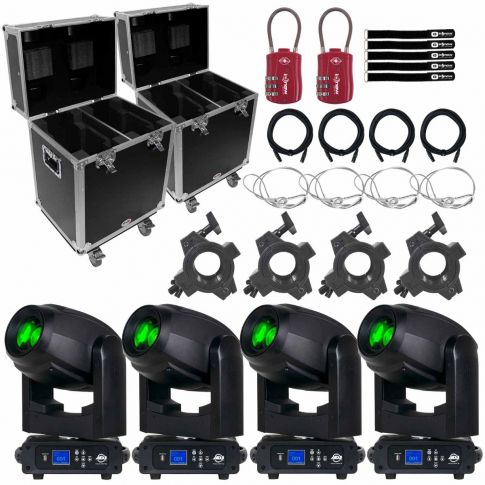 American DJ Focus Spot 5Z LED Focus Spots Four Pack with Case