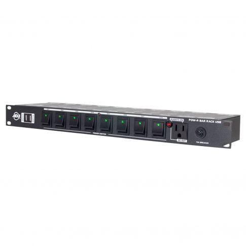 American DJ POW-R BAR RACK USB 19" Rack Mount AC Power Center