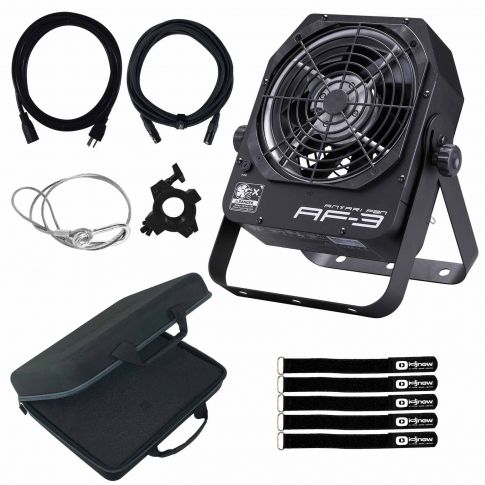 Antari AF-3X Lightweight Viable Speed DMX Fan with Carry Case Package