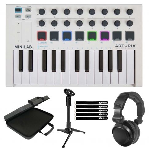 Arturia MiniLab MK II Keyboard Controller with Headphones & Case
