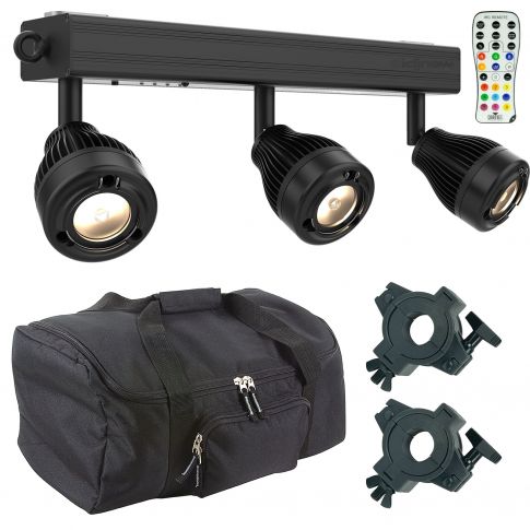 Chauvet DJ EZ Bar Battery-Powered Pin Spot Light Bar with Carry Case Package