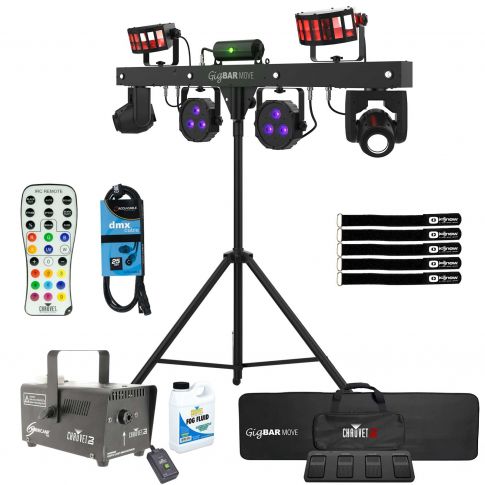 Chauvet DJ GigBar Move 5-in-1 Effect Light System with Fog Machine