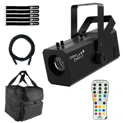 Chauvet DJ Gobo Zoom 2 High-Powered Gobo Projector with Remote & Bag
