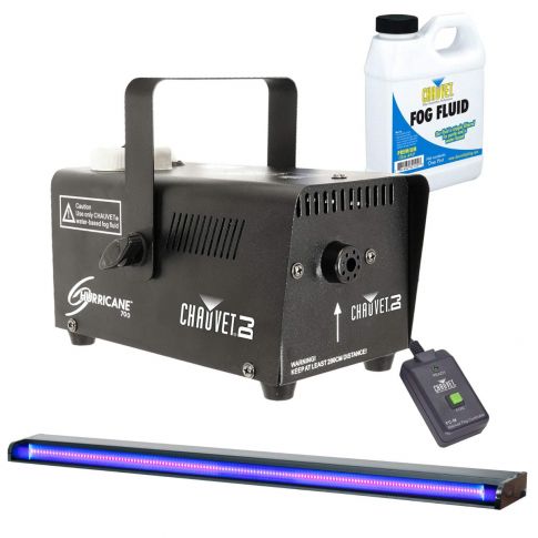 Chauvet DJ Hurricane 700 Fog Machine with 4-foot Black Light Bar
