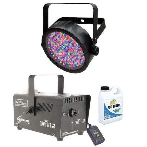 Chauvet DJ SlimPAR 56 LED Uplight with Fog Machine & Fog Juice Package
