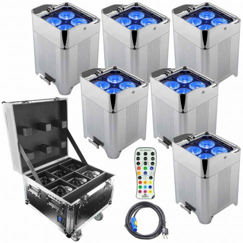 Chauvet Professional WELL Fit High Powered LED Uplight 6-Pack