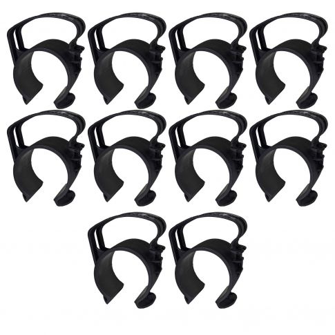 Clutch Cable Keeper for 2" Pipe Black Coloring (10-pack)