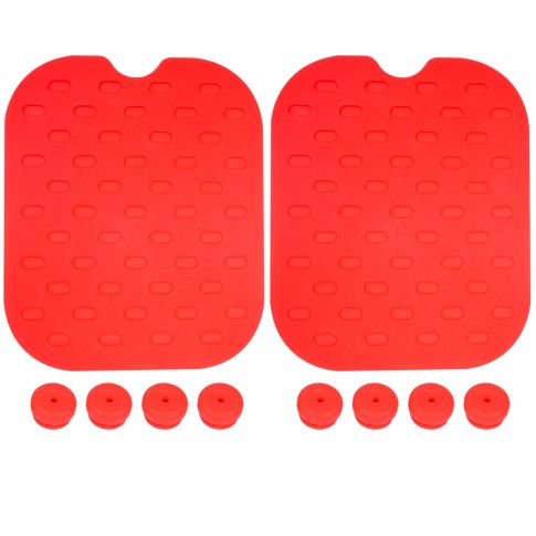 Clutch Red Pads & Trim Kit for Mighty Series Desktop Monitor Stands Pair Set