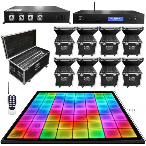 Clutch MagnaFloor LED Dance Floor Glow Panel 14' x 14' Complete System Package
