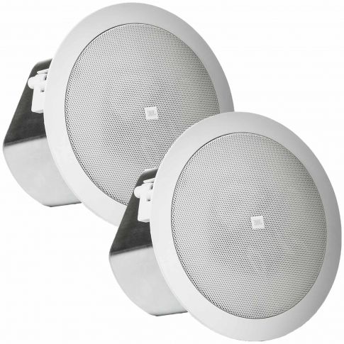 (2) JBL Professional Control 12C/T Compact Ceiling Loudspeakers (White)