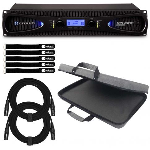 Crown XLS 1502 Two-channel 525W Power Amplifier with Controller Case