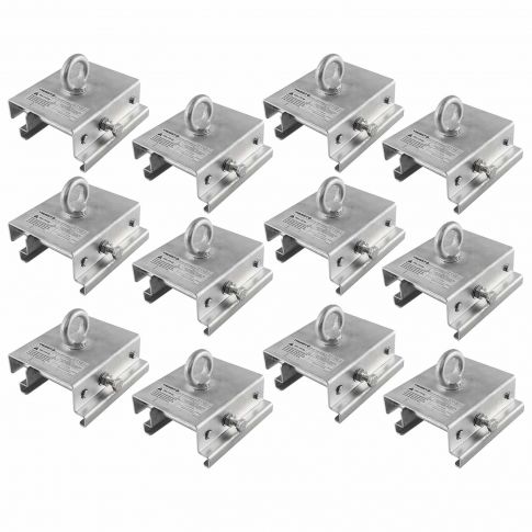 (12) Trusst CT-TENT Adjustable Tent Clamps for Clear Span Tents using Keder Grooved Beams