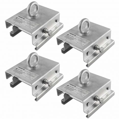 (4) Trusst CT-TENT Adjustable Tent Clamp for Clear Span Tents using Keder Grooved Beams