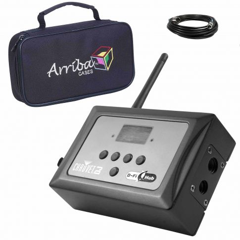 Chauvet DJ D-Fi Hub - DMX Transmitter / Receiver & Case Bundle