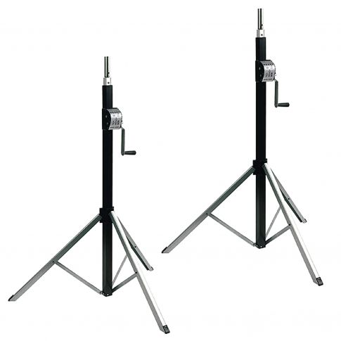 (2) Global Truss DT-3800L 12FT Smart Crank Stands