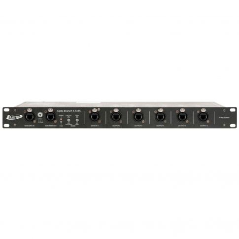 Elation Professional OPTO BRANCH 6 RJ45 19” Rack Mountable 6-Way DMX / RDM Data Splitter and Amplifier