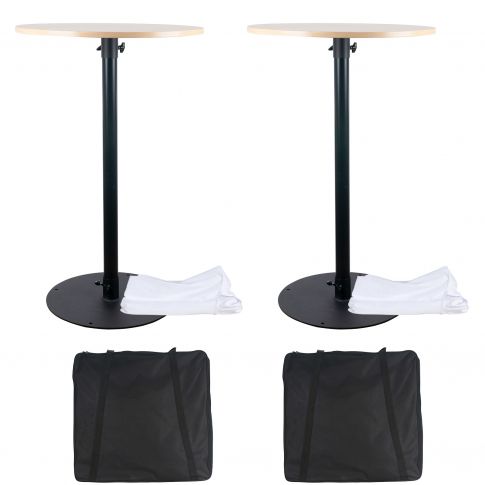Eliminator Lighting Decor Cocktail 24" Round 37" Tall Tables Duo