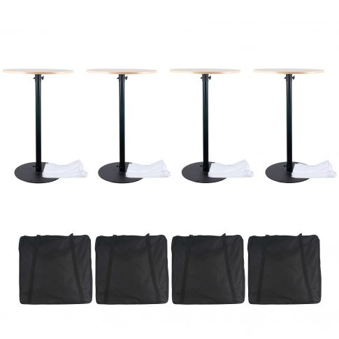 Eliminator Lighting Decor Cocktail 24" Round 37" Tall Tables Four Pack