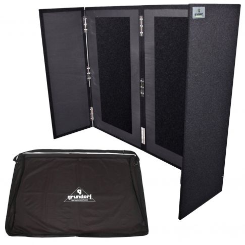 Grundorf FAC-6048B DJ Booth Facade Frontboard & Case Bundle