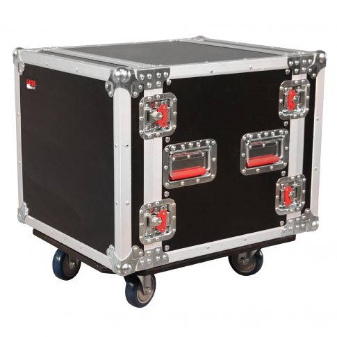 Gator Cases G-TOUR 10U CAST G-Tour Series 10U Standard Road Rack Case with Fixed Casters