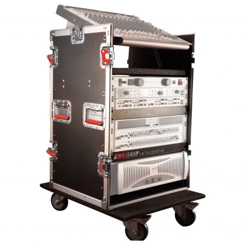 Gator Cases G-TOUR 10X14 PU G-Tour Series 10U Top 14U Side Road Pop-Up Console Rack Case