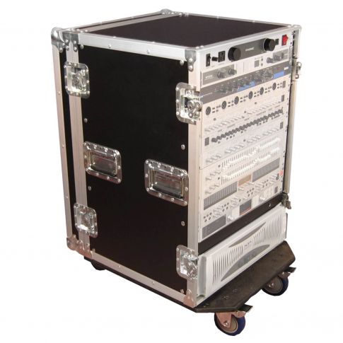 Gator Cases G-TOUR 16U CAST G-Tour Series 16U Standard Road Rack Case with Fixed Casters
