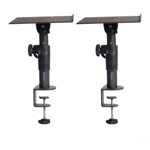Gator Frameworks GFWSPKSTMNDSKCMP Adjustable Clamp-On Monitor Stands