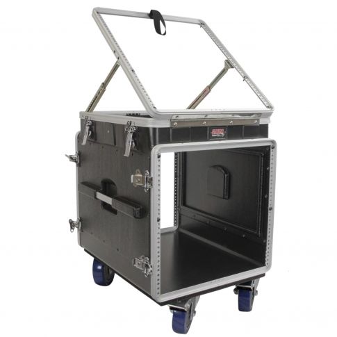 Gator Cases GRC-12X10 PU GRC Series 12U Top 10U Side Molded Polyethylene Pop-Up Console Rack