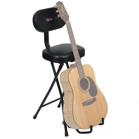 Gator Frameworks GFW-GTR-SEAT Combination Guitar Performance Seat and Single Guitar Stand