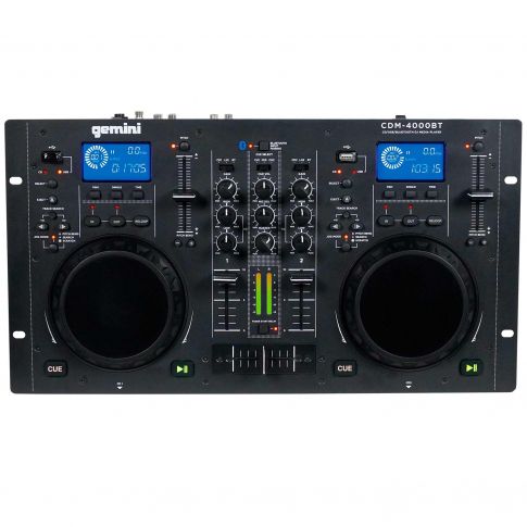 Gemini CDM 4000BT 2 Channel Dual MP3/CD/USD USB Mixer with Bluetooth Top