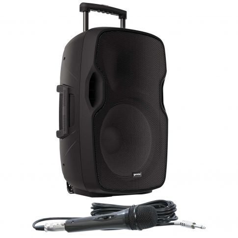 Gemini DJ AS-015TOGO 15-inch Active Portable Bluetooth Loudspeaker with Wired Handheld Microphone