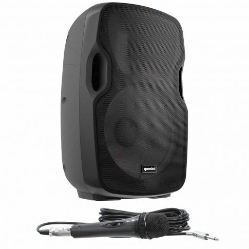 Gemini DJ AS-08TOGO 8" Active Portable Bluetooth Loudspeaker with Wired Handheld Microphone