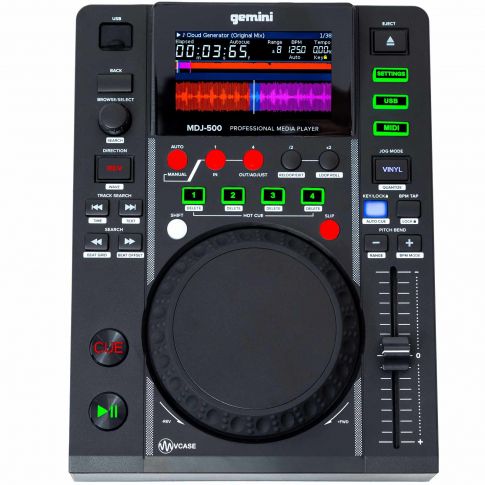 Gemini MDJ-500 Professional USB Media Player and MIDI Controller