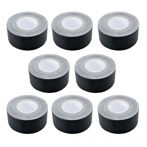(8) Hosa Technology GFT-450BK BULK Black Gaffer Tape 3” x 60 Yard Rolls
