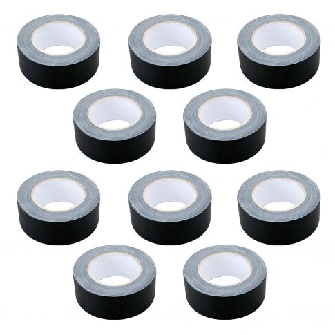 (10) Hosa Technology Black Gaffer Tape 2" x 30 Yard Rolls
