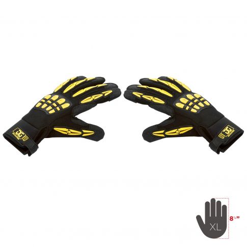 Gig Gear GG1002XL Extra Large Original Gig Gloves v2 in Black & Yellow