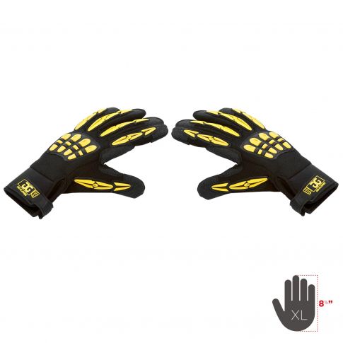 Gig Gear GG1002XXL Double Extra Large Original Gig Gloves v2 in Black & Yellow Pair