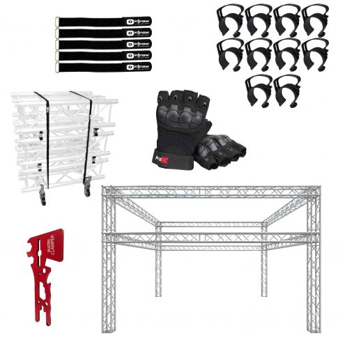 Global Truss 20'x20' Double Tier Trade Show Booth with Accessories