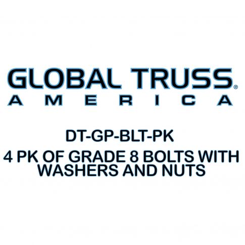 Global Truss Grade 8 Bolts with Washers and Nuts (4 Pack) Placeholder