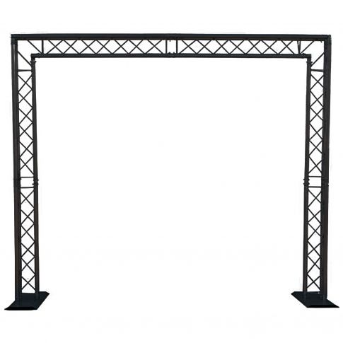 Global Truss Mobile DJ 8FT X 8FT Goalie Post Truss System in Black
