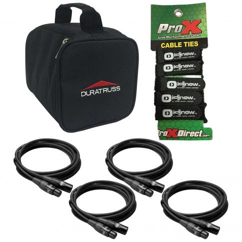 Global Truss CPC Pak Truss Accessory Pouch with 10FT XLR Pro Microphone Cables Package