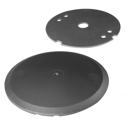Gravity GWB123SET1B Round Cast Iron Base and Weight Plate Set for M20 Poles