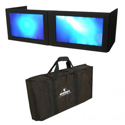 Grundorf GS-LS1646TB 4FT White Lycra Table Top Facade & Carry Bag Package
