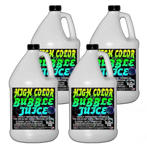 Froggy’s Fog High Color Bubble Fluid Juice - Strong Long-Lasting Iridescent Brilliant - 4 Gallons 