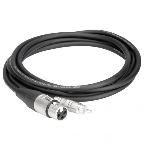 Hosa HXR-015 15FT Pro Unbalanced Interconnect REAN XLR3F to RCA Cable