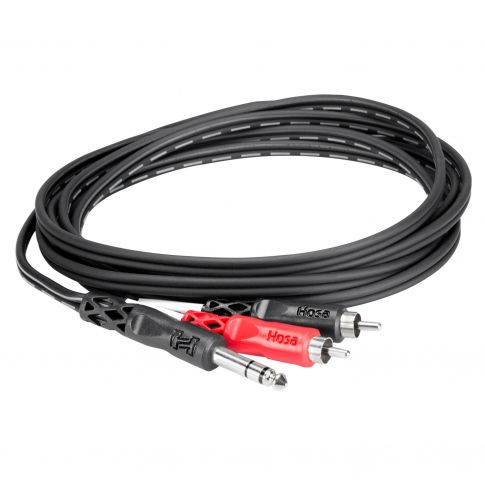 Hosa TRS-204 4m (13FT) 1/4 in TRS to Dual RCA Insert Cable Coil