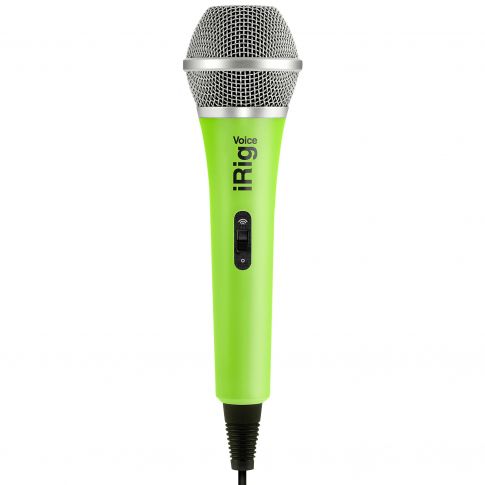 iRig Voice Handeld Karaoke Mic for smartphones and tablets in green Front