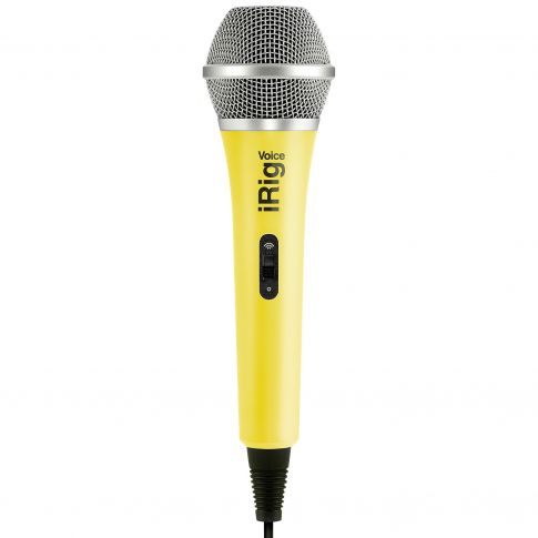 iRig Voice Handeld Karaoke Mic for smartphones and tablets in yellow Front View
